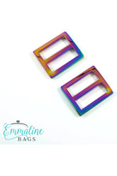 Flat Strap Sliders 2 Pack - 1" 25mm , Emmaline Bgas